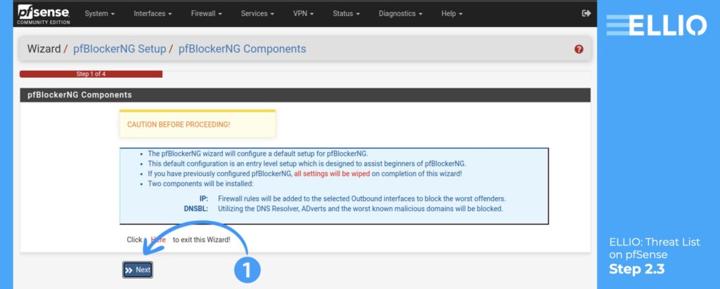 How to allow external IP blacklist on pfSense.