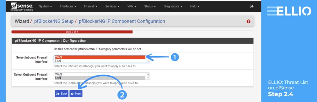 How to configurate IP Component in pfBlockerNG in pfSense. How to set up all publicly facing interfaces as the Inbound Firewall Interfaces. 