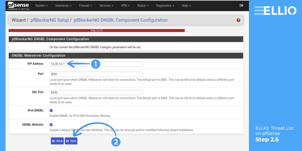 How to configurate pfBlockerNG DNSBL component in pfSense if you plan to use DNS blocking (which is not currently covered by our product) and you are using IPv6.