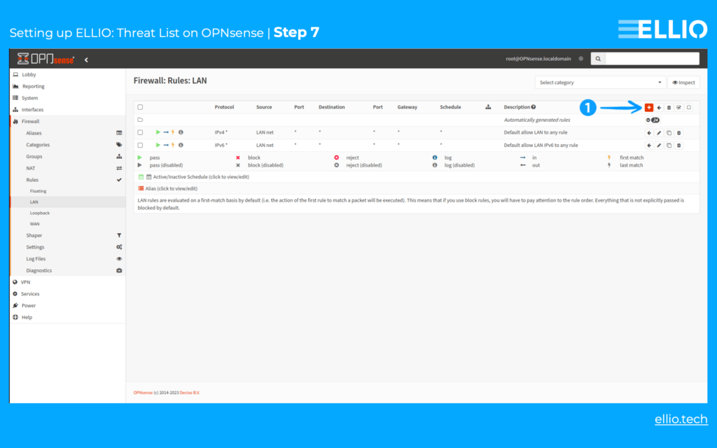 How to configure firewall in OPNsense and set up IP blocking on OPNsesnse.