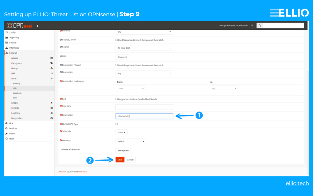 10-step practical tutorial how to set up external IP blocklist on firewall OPNsense.