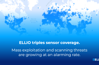 ELLIO triples the number of sensors. Mass exploitation and scanning threats are growing at an alarming rate.