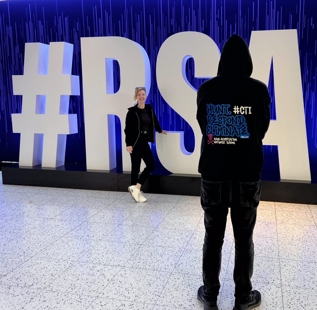 Vlad Iliushin and Jana Tom from ELLIO at RSAC 2025.